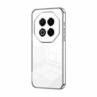 For Meizu Note 16 Transparent Plating Fine Hole Phone Case(Silver)