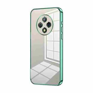 For U-Magic Enjoy 50 Plus Transparent Plating Fine Hole Phone Case(Green)