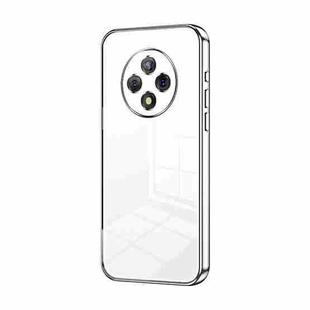 For U-Magic Enjoy 50 Plus Transparent Plating Fine Hole Phone Case(Silver)