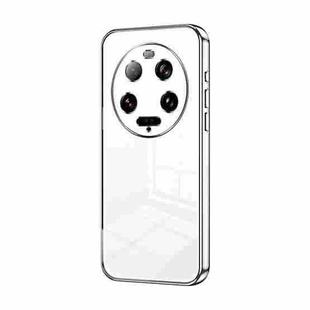 For Xiaomi 13 Ultra Transparent Plating Fine Hole Phone Case(Silver)