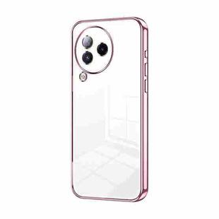 For Xiaomi Civi 3 Transparent Plating Fine Hole Phone Case(Pink)