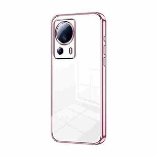 For Xiaomi Civi 2 / 13 Lite Transparent Plating Fine Hole Phone Case(Pink)