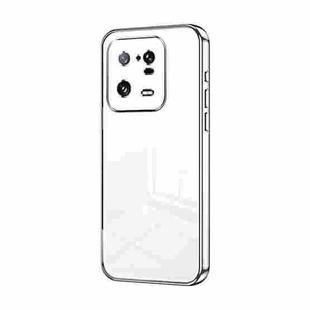 For Xiaomi 13 Pro Transparent Plating Fine Hole Phone Case(Silver)