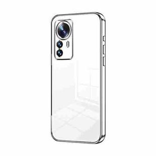 For Xiaomi 12 Pro / 12S Pro Transparent Plating Fine Hole Phone Case(Silver)