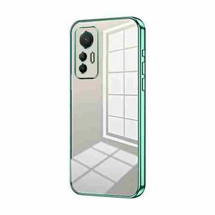 For Xiaomi 12 Lite Transparent Plating Fine Hole Phone Case(Green)