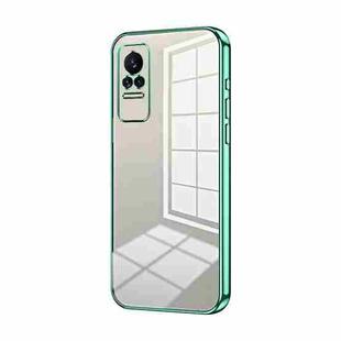 For Xiaomi Civi / Civi 1S Transparent Plating Fine Hole Phone Case(Green)