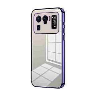 For Xiaomi Mi 11 Ultra Transparent Plating Fine Hole Phone Case(Purple)