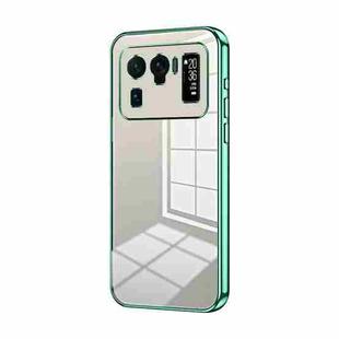 For Xiaomi Mi 11 Ultra Transparent Plating Fine Hole Phone Case(Green)