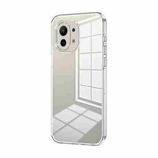 For Xiaomi Mi 11 Transparent Plating Fine Hole Phone Case(Transparent)