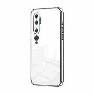 For Xiaomi Mi CC9 Pro / Mi Note 10 Transparent Plating Fine Hole Phone Case(Silver)