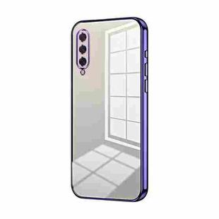 For Xiaomi Mi CC9e / Mi A3 Transparent Plating Fine Hole Phone Case(Purple)