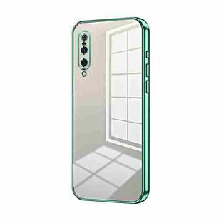 For Xiaomi Mi 9 Transparent Plating Fine Hole Phone Case(Green)