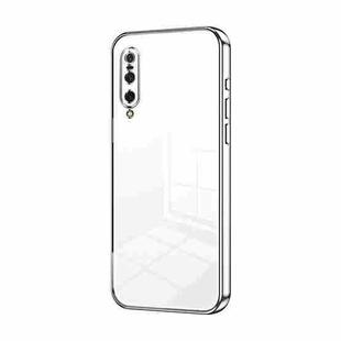 For Xiaomi Mi 9 Transparent Plating Fine Hole Phone Case(Silver)