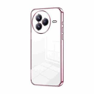 For Xiaomi Civi 5 Pro Transparent Plating Fine Hole Phone Case(Pink)