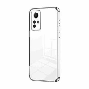 For Xiaomi Redmi Note 12S Transparent Plating Fine Hole Phone Case(Silver)