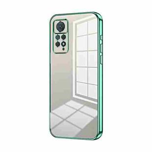 For Xiaomi Redmi Note 11 Pro 4G/5G Global Transparent Plating Fine Hole Phone Case(Green)