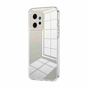For Xiaomi Redmi Note 12 4G Transparent Plating Fine Hole Phone Case(Transparent)