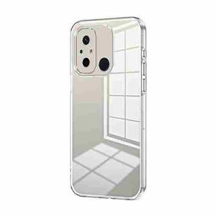 For Xiaomi Redmi 12C / 11A Transparent Plating Fine Hole Phone Case(Transparent)