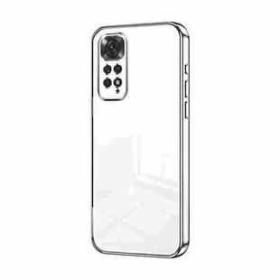 For Xiaomi Redmi Note 11 Global / Note 11S Transparent Plating Fine Hole Phone Case(Silver)