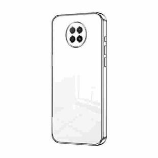 For Xiaomi Redmi Note 9 5G / Note 9T Transparent Plating Fine Hole Phone Case(Silver)