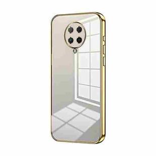 For Xiaomi Redmi K30 Pro / K30 Ultra Transparent Plating Fine Hole Phone Case(Gold)