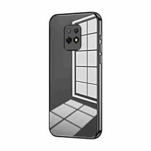 For Xiaomi Redmi 10X 5G Transparent Plating Fine Hole Phone Case(Black)