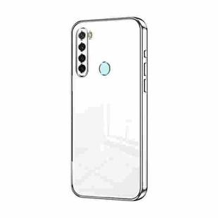 For Xiaomi Redmi Note 8T Transparent Plating Fine Hole Phone Case(Silver)