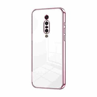 For Xiaomi Redmi K20 / K20 Pro Transparent Plating Fine Hole Phone Case(Pink)