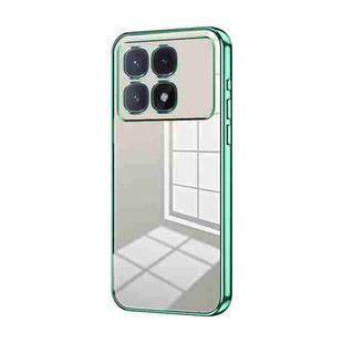 For Xiaomi Redmi K70 Ultra Transparent Plating Fine Hole Phone Case(Green)