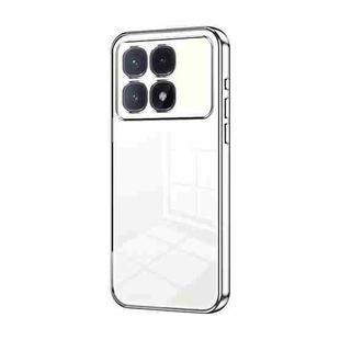 For Xiaomi Redmi K70 Ultra Transparent Plating Fine Hole Phone Case(Silver)