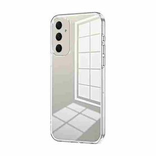 For Samsung Galaxy A34 5G Transparent Plating Fine Hole Phone Case(Transparent)