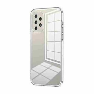 For Samsung Galaxy A72 4G / 5G Transparent Plating Fine Hole Phone Case(Transparent)