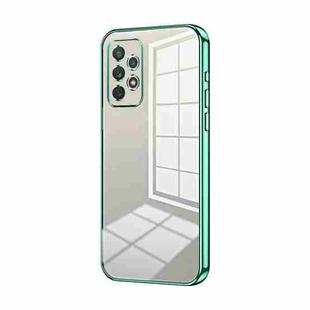 For Samsung Galaxy A72 4G / 5G Transparent Plating Fine Hole Phone Case(Green)