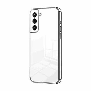 For Samsung Galaxy S21 5G Transparent Plating Fine Hole Phone Case(Silver)