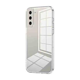 For Samsung Galaxy S21+ 5G Transparent Plating Fine Hole Phone Case(Transparent)