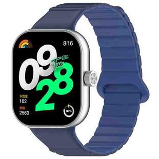 For Xiaomi Mi Band 8 Pro / Redmi Watch 4 Two Color Magnetic Silicone Watch Band(Navy Blue Dark Blue)