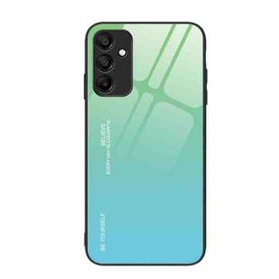 For Samsung Galaxy A15 4G Gradient Color Glass Phone Case(Green Cyan)