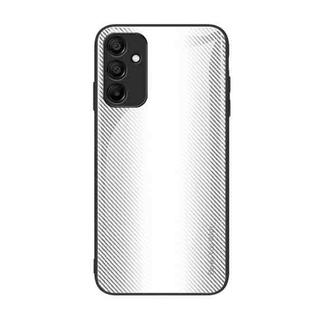 For Samsung Galaxy A15 4G Texture Gradient Glass TPU Phone Case(White)