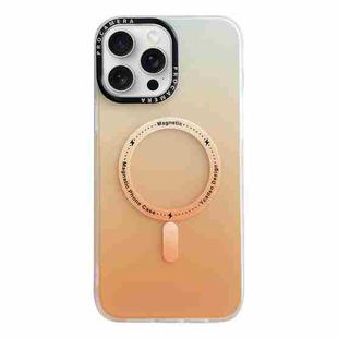For iPhone 12 Pro Max MagSafe IMD Gradient PC Hybrid TPU Phone Case(Orange)