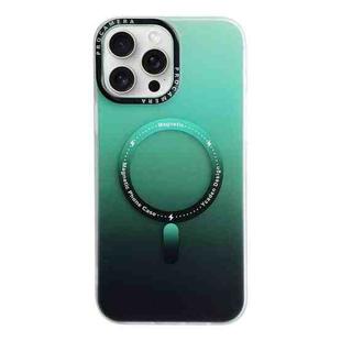 For iPhone 11 Pro Max MagSafe IMD Gradient PC Hybrid TPU Phone Case(Green)