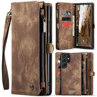 For Samsung Galaxy S24 Ultra 5G CaseMe 008 Detachable Multifunctional Leather Phone Case(Brown)