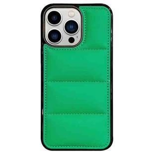 For iPhone 12 Pro Big Hole Eiderdown Airbag Phone Case(Green)