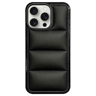 For iPhone 13 Pro Big Hole Eiderdown Airbag Phone Case(Black)