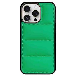 For iPhone 13 Pro Big Hole Eiderdown Airbag Phone Case(Green)