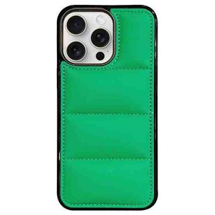 For iPhone 14 Pro Big Hole Eiderdown Airbag Phone Case(Green)