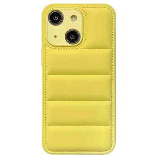 For iPhone 13 Fine Hole Eiderdown Airbag Phone Case(Yellow)