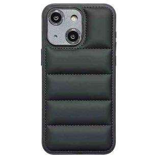 For iPhone 15 Fine Hole Eiderdown Airbag Phone Case(Black)