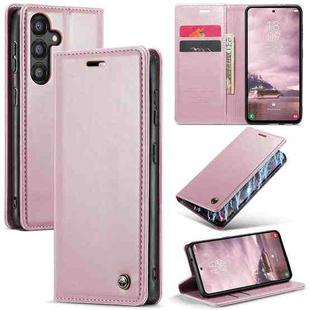 For Samsung Galaxy A55 5G CaseMe 003 Crazy Horse Texture Flip Leather Phone Case(Pink)