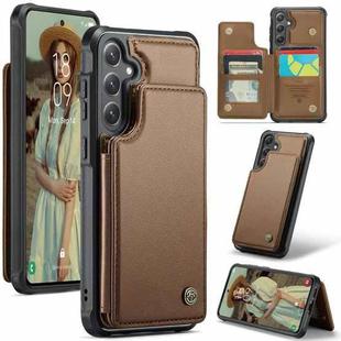 For Samsung Galaxy S24+ 5G CaseMe C22 PC+TPU Business Style RFID Anti-theft Leather Phone Case(Brown)