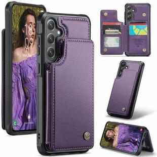 For Samsung Galaxy S24+ 5G CaseMe C22 PC+TPU Business Style RFID Anti-theft Leather Phone Case(Purple)